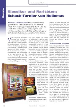Hellomat Schach-Turnier AutomatenMarkt 02/2017