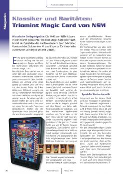 Triomint Magic Card AutomatenMarkt 02/2016