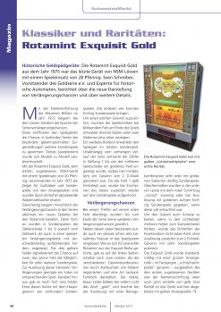 Rotamint Exquisit Gold AutomatenMarkt 10/2017